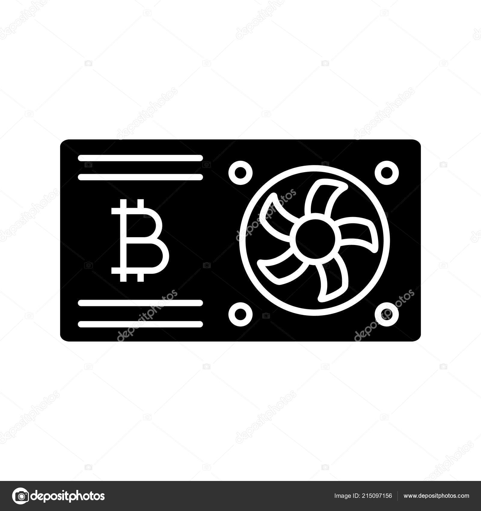 Bitcoin Mining Graphic Card Glyph Icon Stock Vector C Bsd 215097156 - 